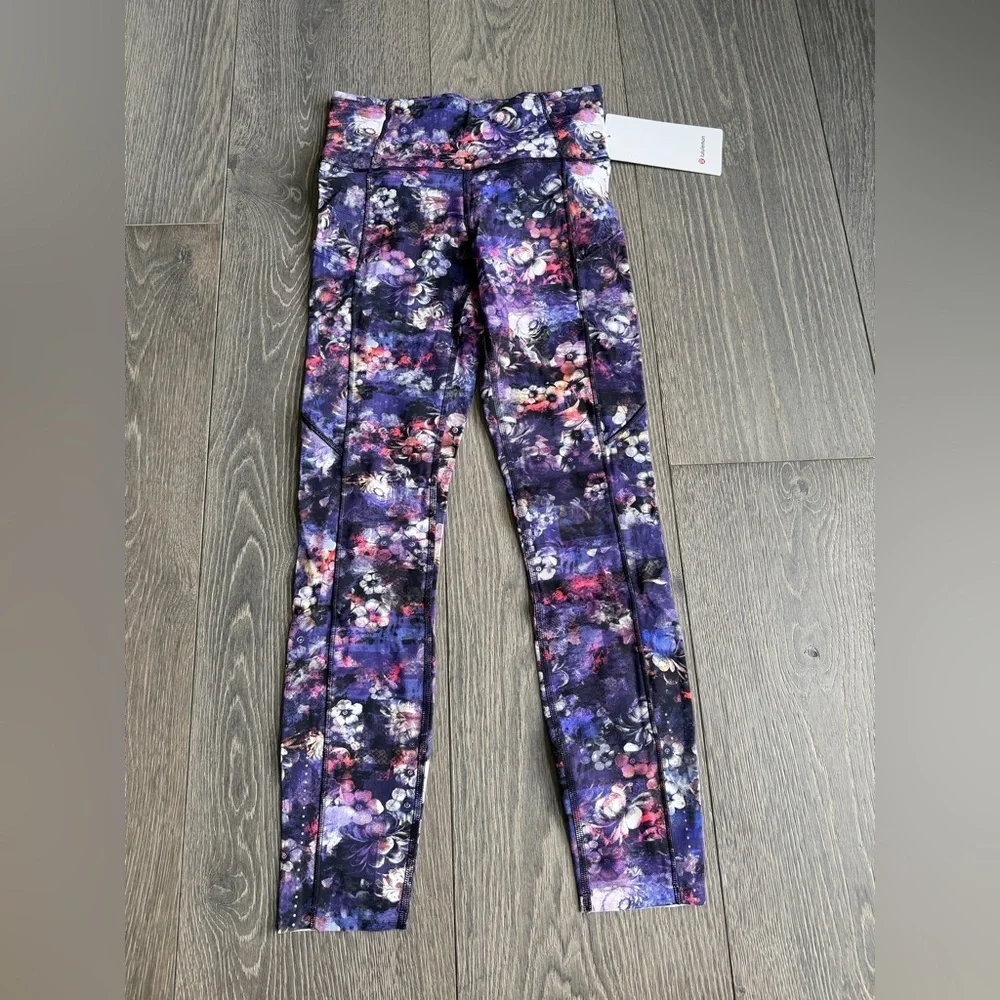 Lululemon Fast & Free 7/8 HR Tight in CDLI Australian Release Purple Floral